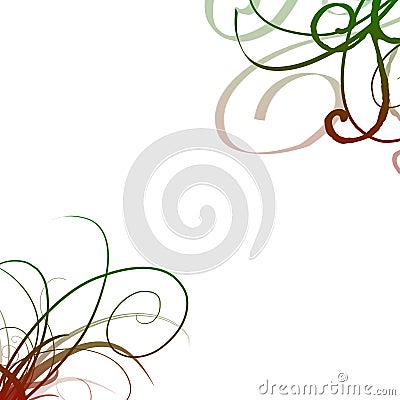 Red green swirls Stock Photo