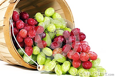 Red and Green Thompson Seedless Grapes Stock Photo