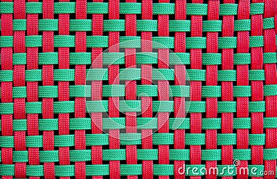 Red and green weave pattern Stock Photo