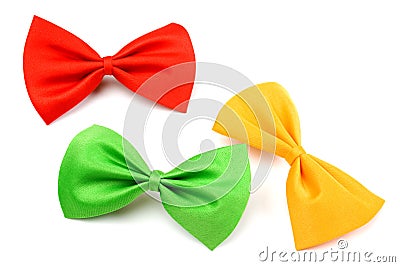 Red, green and yellow bowtie Stock Photo