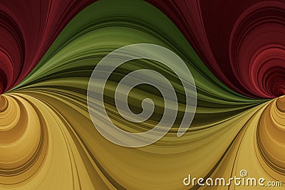 Fancy multicoloured horizontal curved lines, abstract background, seamless pattern Stock Photo