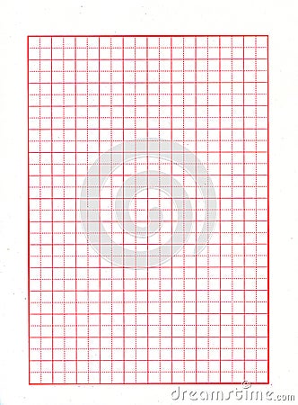 Red grid paper Stock Photo