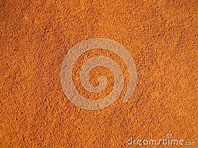 Red ground detail, Roussilon, France. Stock Photo