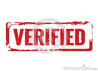 Red stamp and text verified. Vector Illustration Vector Illustration