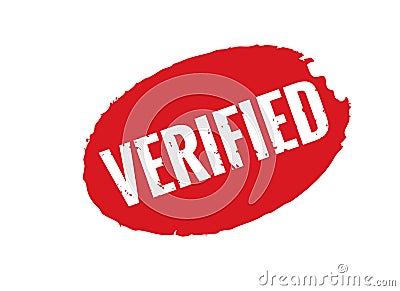 Red stamp and text verified. Vector Illustration Vector Illustration
