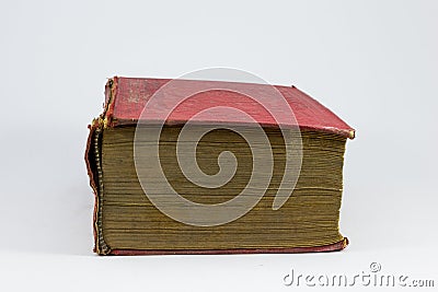 Red grungy book Stock Photo