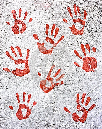 Hand print Stock Photo