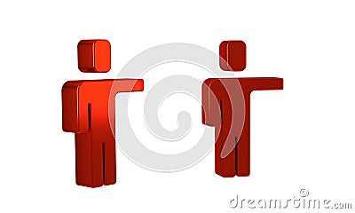 Red Head hunting icon isolated on transparent background. Business target or Employment sign. Human resource and Stock Photo