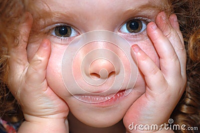 Red-headed girl Stock Photo