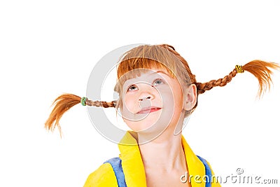 Red headed girl Stock Photo