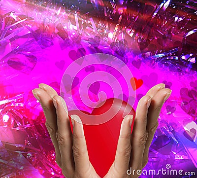 RED HEART Stock Photo