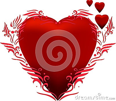 Red heart Stock Photo
