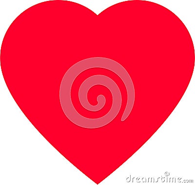 Red heart shape for love symbols Stock Photo