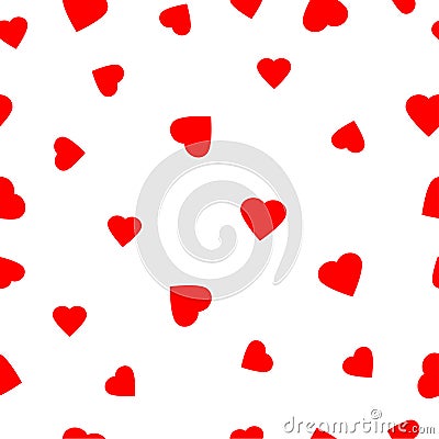 Red heart shape pattern Vector Illustration