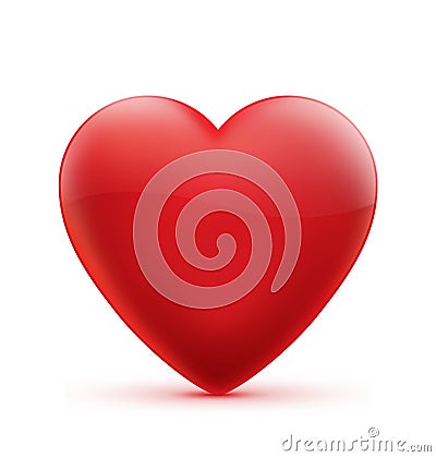 Red Heart Symbol Illustration isolated Stock Photo