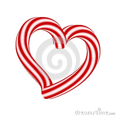 Red heart on a white background. Optical illusion of 3D three-dimensional volume. vector Vector Illustration