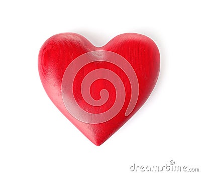 Red heart on white background Stock Photo