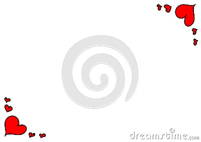 Red Hearth Card Stock Photo