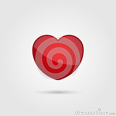 Red hearth symbol of love emblem isolated vector illustration design Vector Illustration