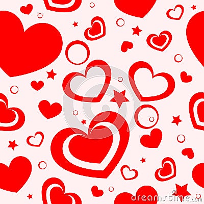 Red hearts Vector Illustration