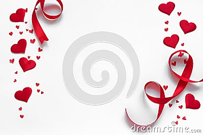 Red Hearts Background Stock Photo