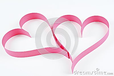 Red hearts made of paper; Valentine's Day concept Stock Photo