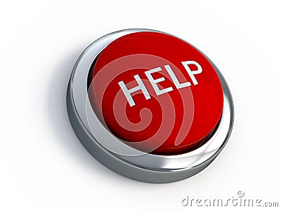 Red Help Button Stock Photo