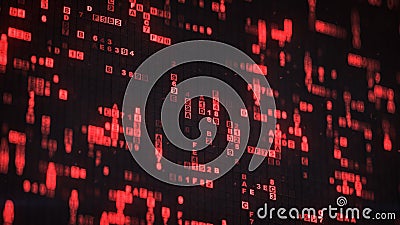 Red HEX computer code 3D rendering illustration Cartoon Illustration