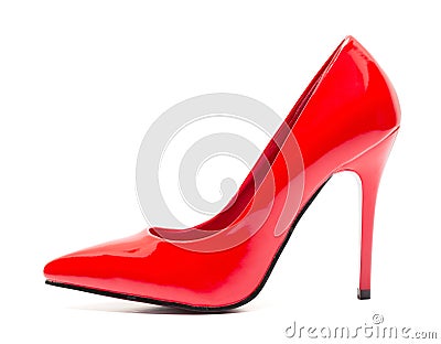 Red high heel shoe Stock Photo