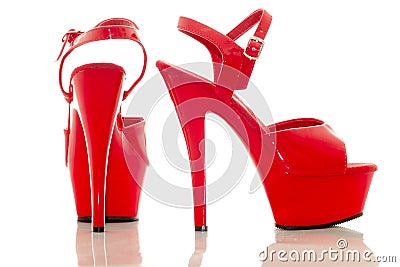 High Heels Red White Women Shoes Fashion Stiletto Stock ...