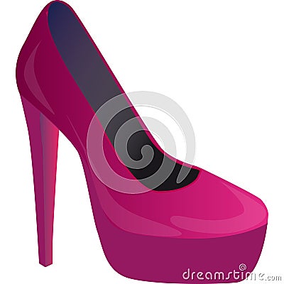 Red high-heeled shoe Stock Photo