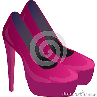 Red high-heeled shoe Stock Photo