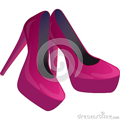 Red high-heeled shoe Stock Photo