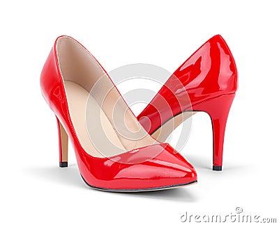 Red High Heels Stock Photo