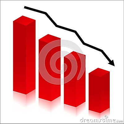 Red histogram Vector Illustration