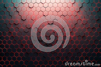 Red honeycomb pattern Stock Photo