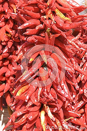 Red hot chile peppers Stock Photo