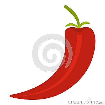 Red hot chili pepper icon isolated Vector Illustration