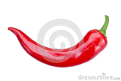 Red hot chili pepper isolated on a white Stock Photo