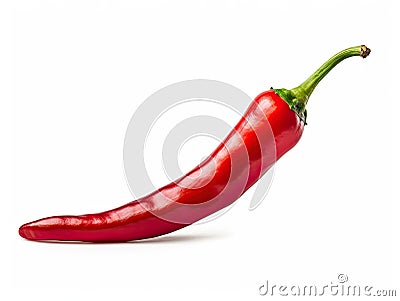 Red Hot Chili Pepper Spice Isolated on White Stock Photo