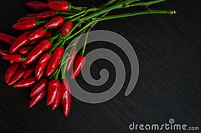 Red hot mini chili peppers Stock Photo