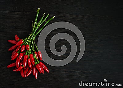 Red hot mini chili peppers Stock Photo