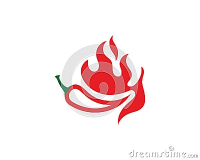 Red hot natural chili icon Vector Illustration