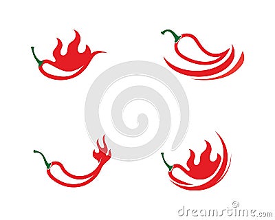 Red hot natural chili icon Vector Illustration