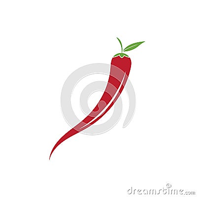 Red hot natural chili icon vector Illustration Vector Illustration