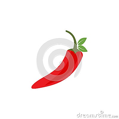 Red hot natural chili icon vector Illustration Vector Illustration