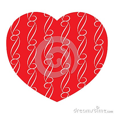 Red icon heart shape Vector Illustration