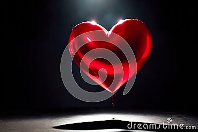 Red Inflatable Heart Balloon Stock Photo
