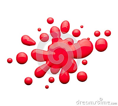 Red ink blot Stock Photo