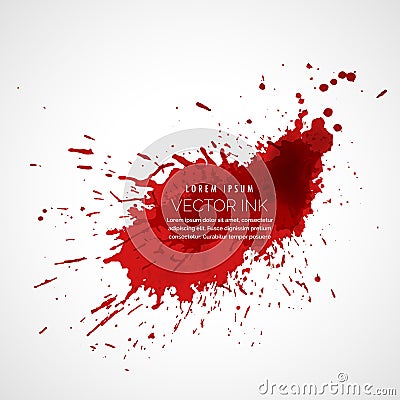 Red ink splatter vector Vector Illustration